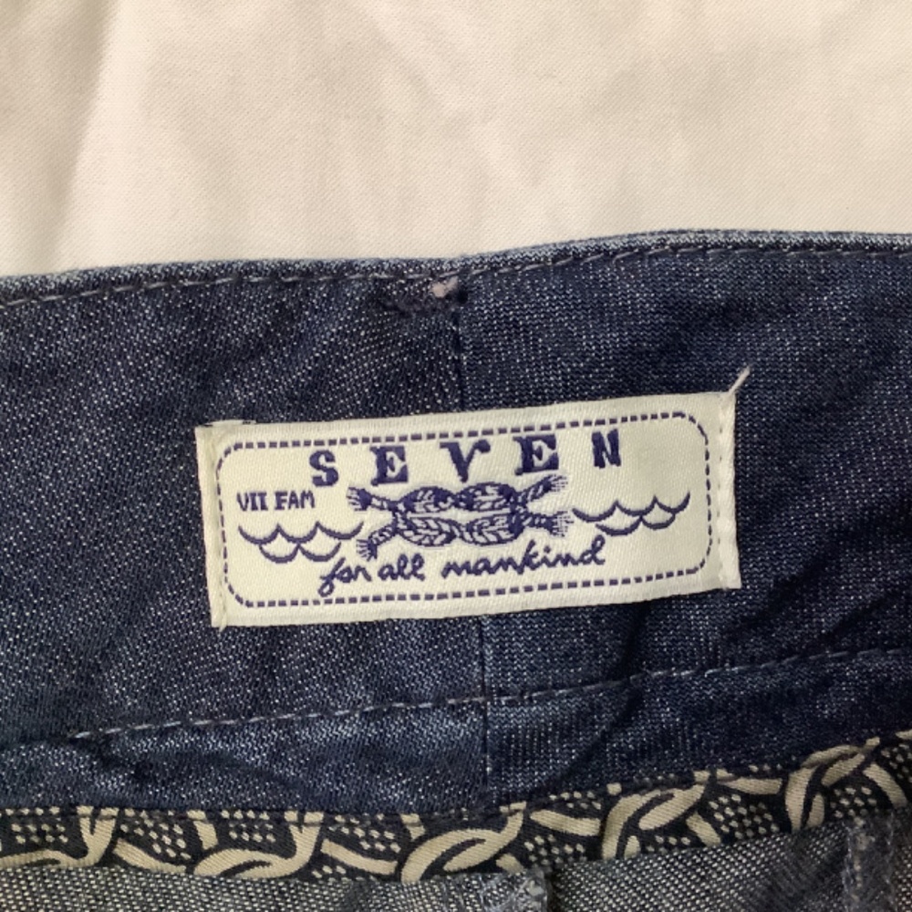 Seven‎ for all mankind blue jean denim shorts size 26 - Picture 6 of 9